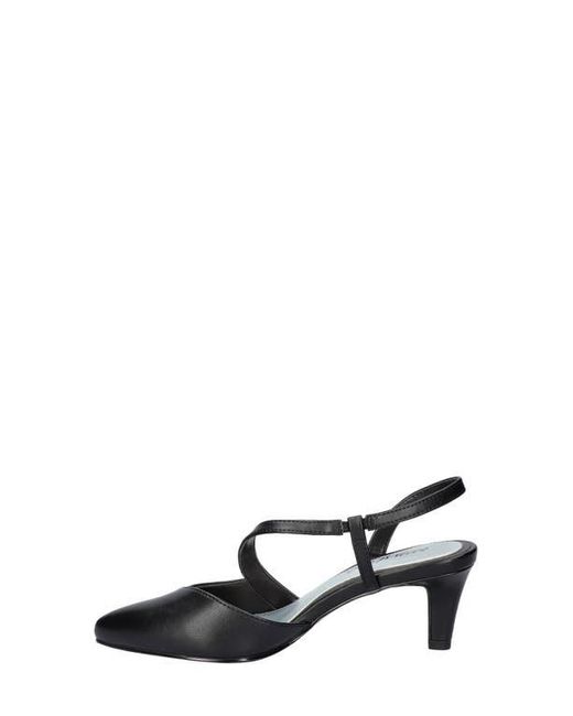 Easy Street Black Emerald Slingback Pointed Toe Pump