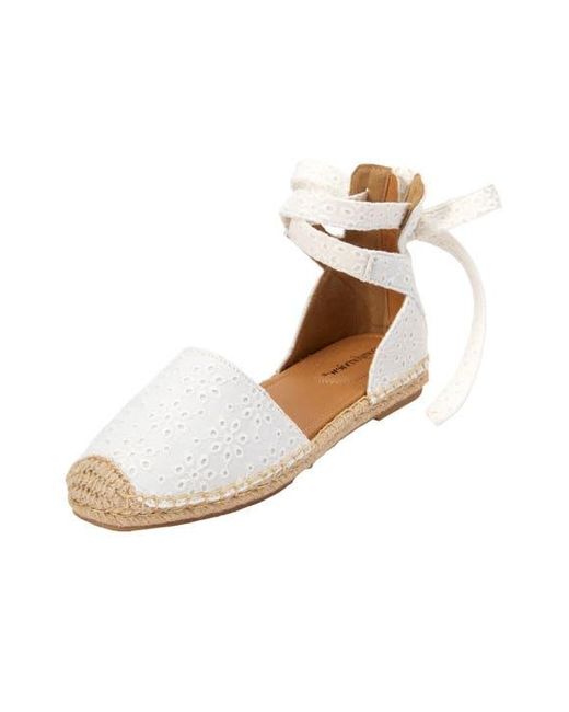 Comfortview White The Shayla Flat Espadrille