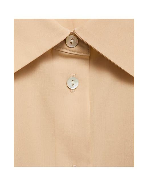 Mango Natural Oversize Button-Up Shirt