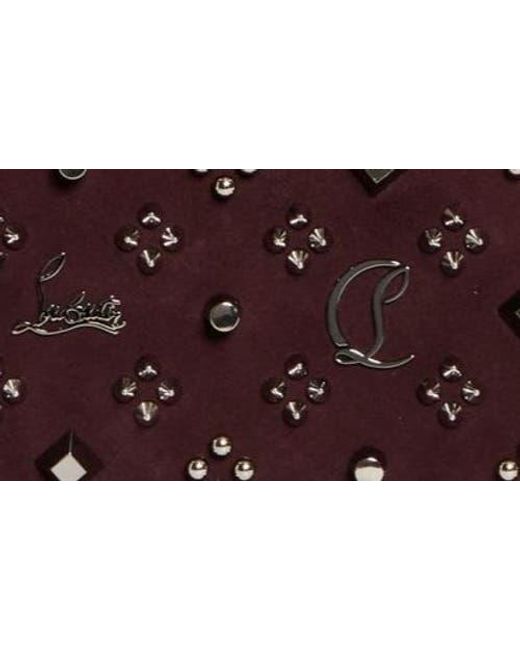 Christian Louboutin Red Medium Paloma Loubinthesky Studded Leather Tote