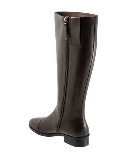 Trotters Black Alexis Cap Toe Knee High Boot