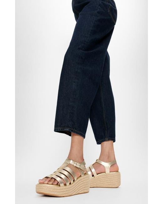 Fitflop Metallic Espadrille Platform Wedge Sandal