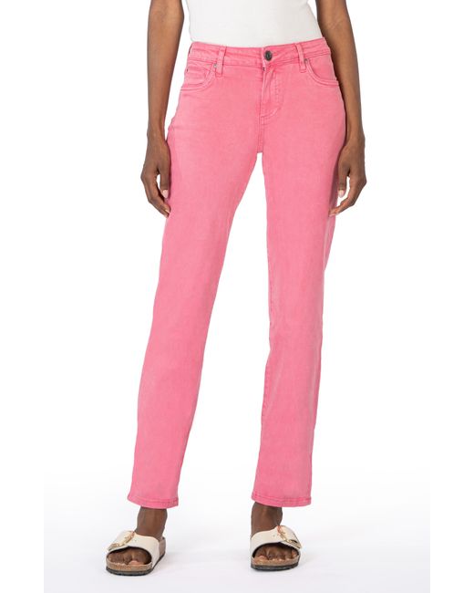 Kut From The Kloth Pink Catherine Mid Rise Boyfriend Jeans