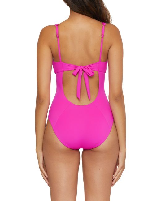 Becca Pink Color Code V-wire One-piece Swimsuit