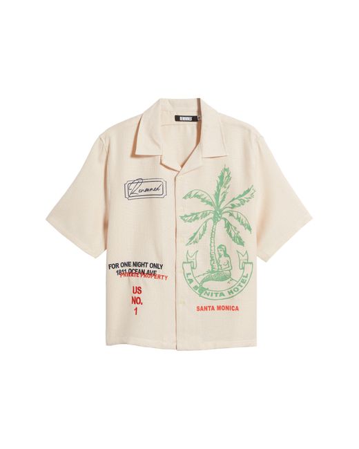 RENOWNED Natural La Bonita Notched Collar Camp Shirt for men