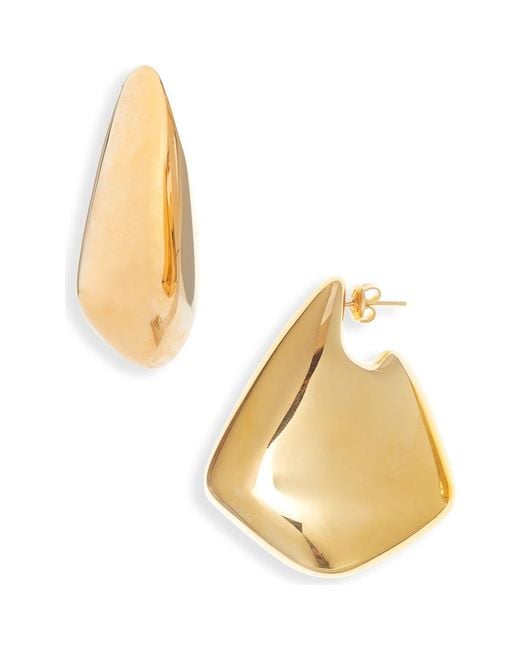 Bottega Veneta Metallic Small Vahuo Fin Earrings