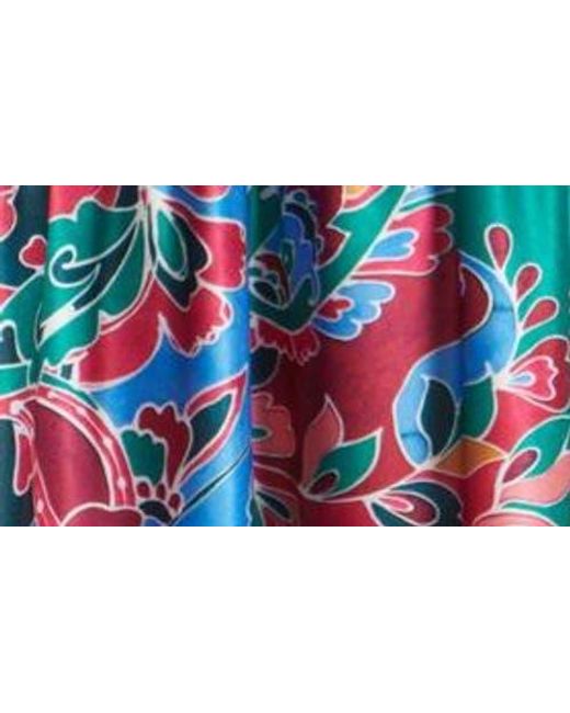 Eliza J Blue Floral Tiered Maxi Dress