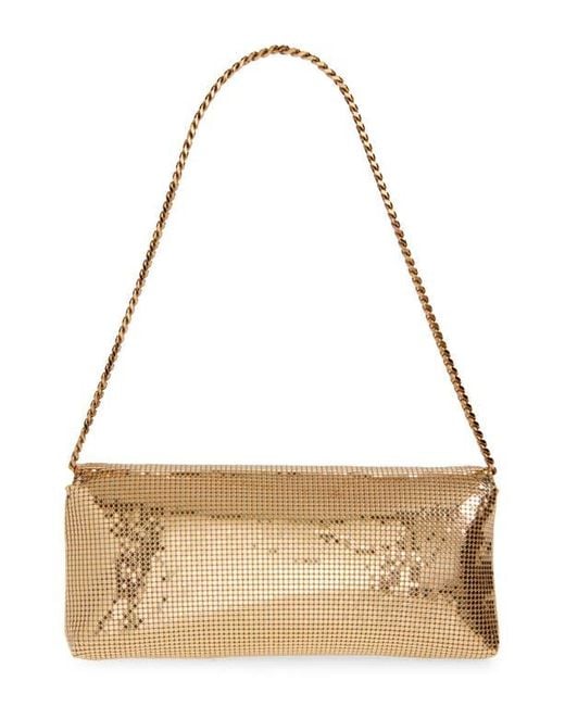 Versace Natural La Medusa Metal Mush Clutch