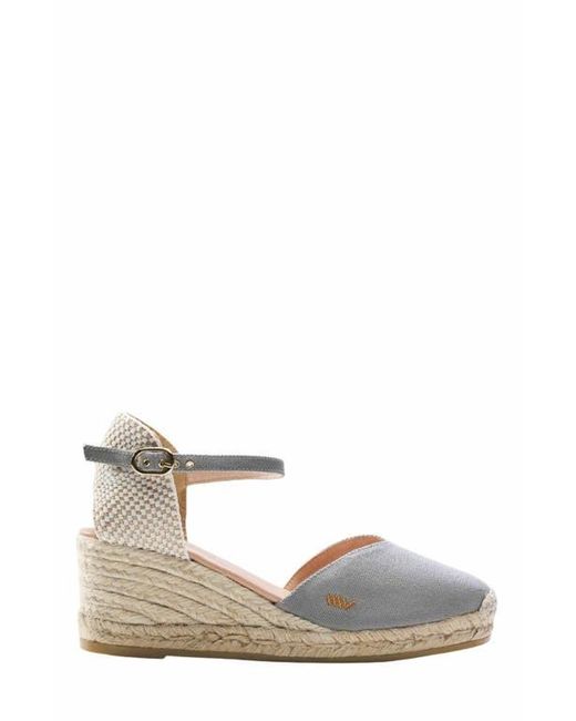 VISCATA Gray Reus Canvas Espadrille Wedges