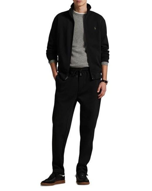 Polo Ralph Lauren Black Big & Tall Double-Knit Track Jacket for men