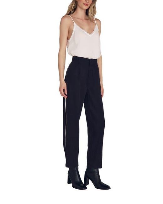 Bella Dahl Blue Piped High Waist Ankle Pants