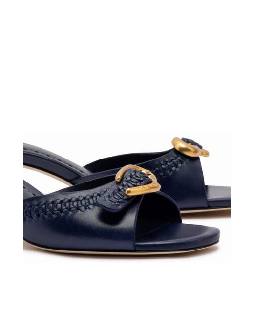 Larroude Blue Verona Mule