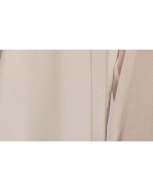 Donna Karan Natural Pleated Sheer Sleeve Top