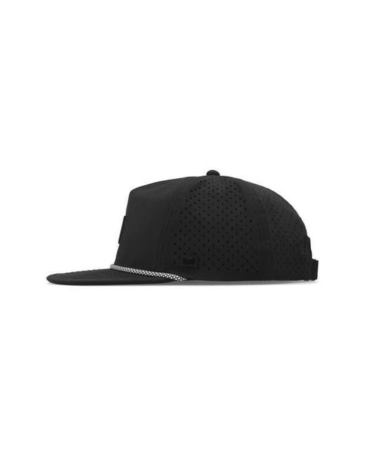 Melin Black Coronado Packable Hydro Snapback Ball Cap for men
