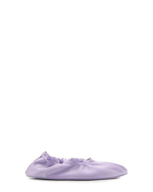 Mango Purple Satin Ballet Flat
