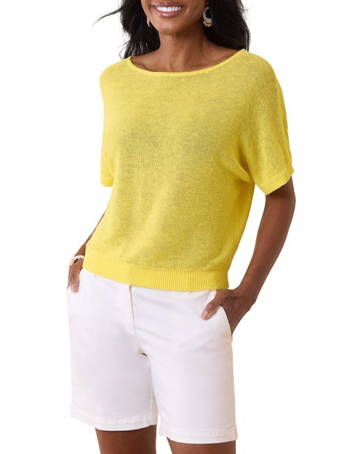 Tommy Bahama Yellow Cedar Linen Sweater