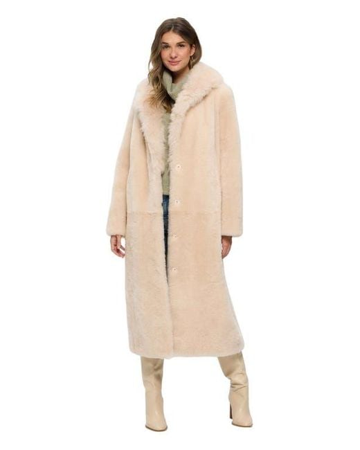 Gorski Natural Sheared Cashmere Goat Coat