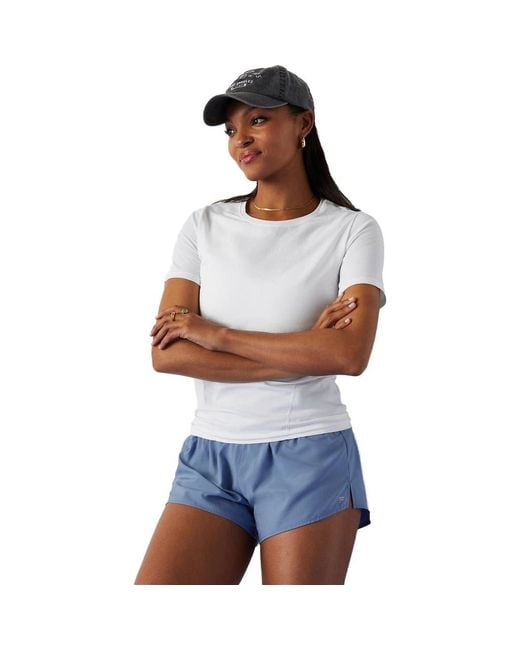 Fabletics Blue Feather Tech+ Short-Sleeve Top