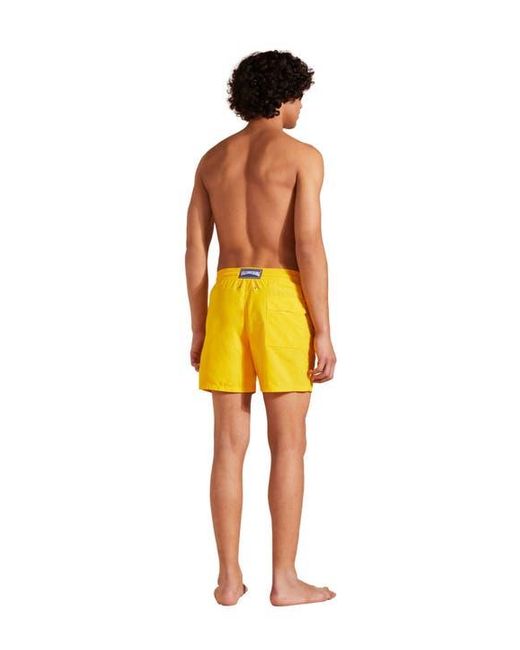 Vilebrequin Yellow Solid Swim Trunks for men