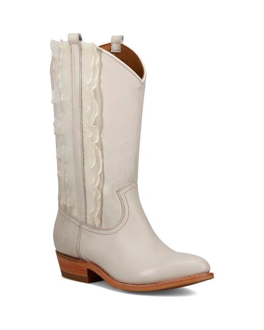 Frye Gray Billy Ruffle Western Boot