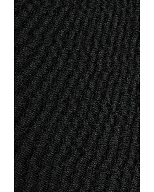 Valentino Garavani Black Ruffle Trim Crepe Couture Minidress