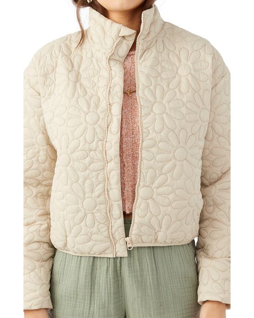 O'neill Sportswear Natural Jaxson Floral Quilted Bomber Jacket