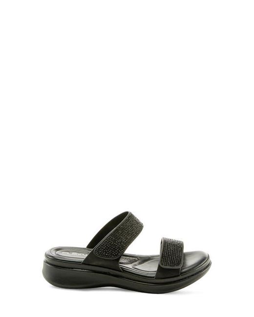 Flexus by Spring Step Black Bling Slide Sandal