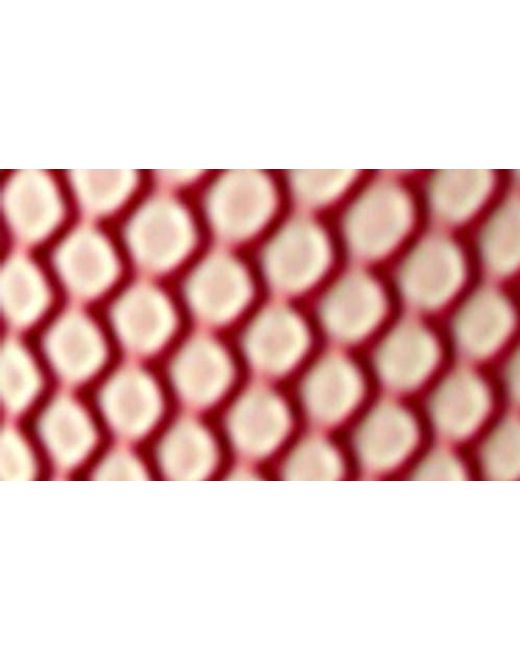 Stems Red Rose Mesh Tights