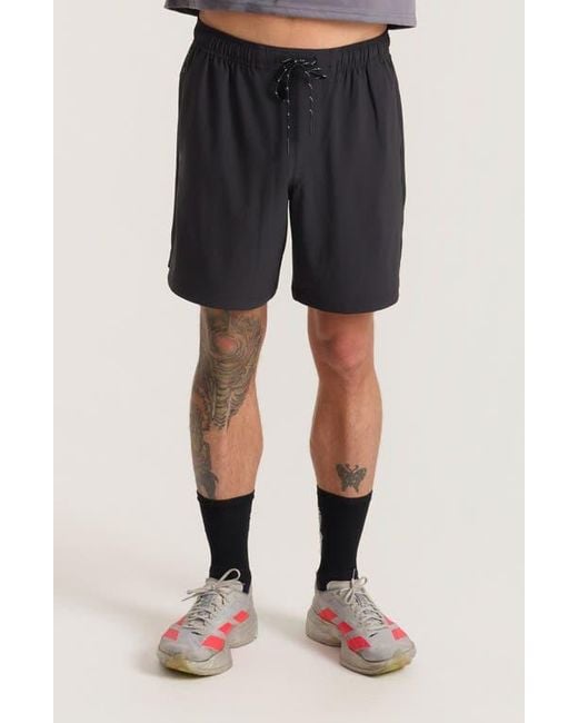 Roark Black Serrano 7 Drawstring Shorts for men