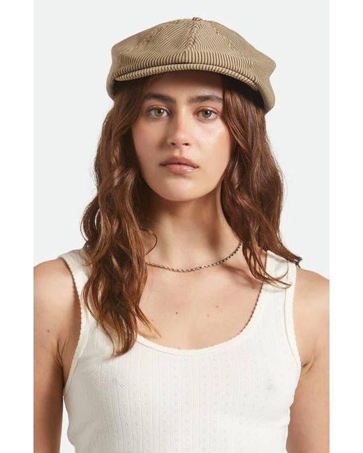 Brixton Natural Brood Stripe Driving Cap
