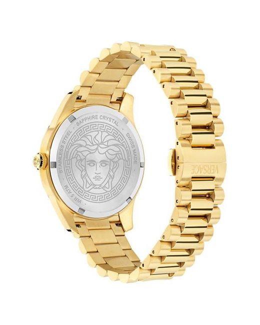 Versace Metallic Apodis Gmt Bracelet Watch, 41Mm