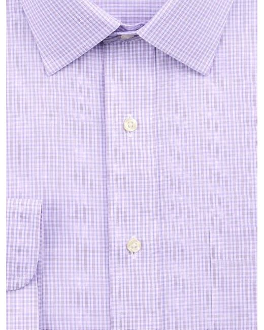 Brooks Brothers Men's Big & Tall Friday Long Sleeve Poplin Shirt - Check Pattern - View #3