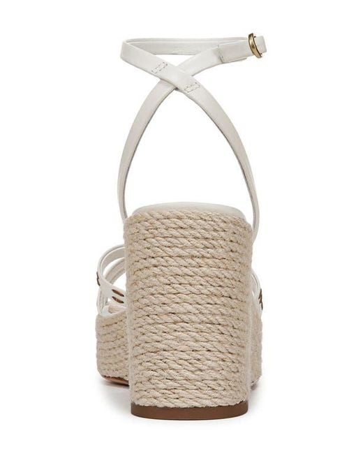 Veronica Beard White Philene Platform Wedge Sandal