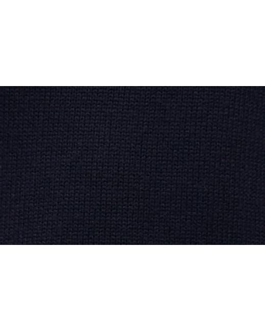 Mango Blue Button Shoulder Mock Neck Sweater