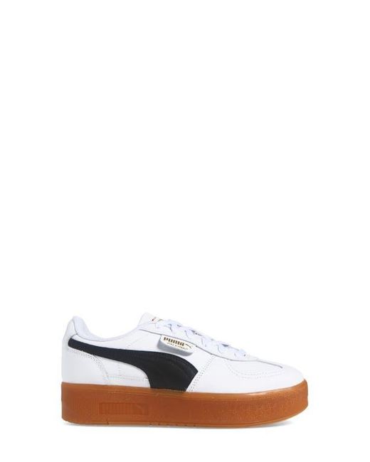 PUMA White Palermo Elevata Platform Sneaker