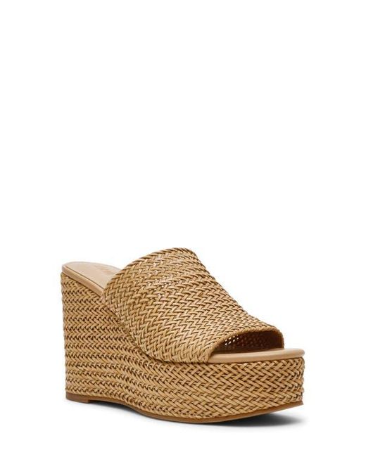 Steve Madden Natural Cassi Platform Wedge Slide Sandal