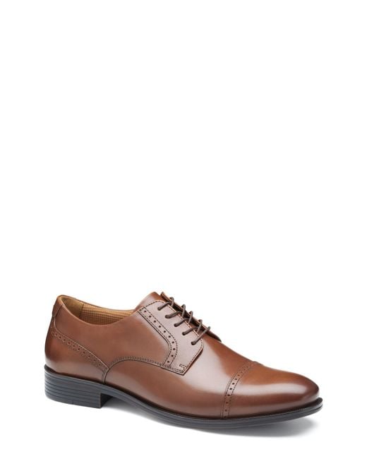 Johnston & Murphy Brown Reeve Cap Toe Derby for men