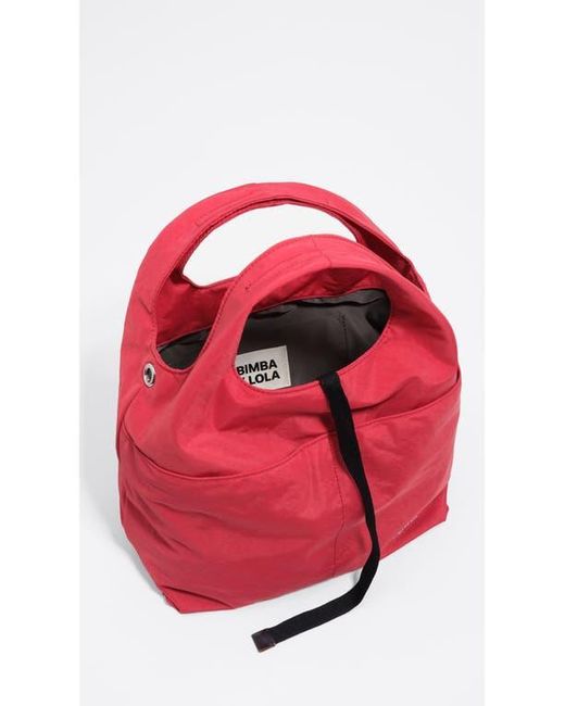 Bimba Y Lola Red Medium Nylon Paper Bag