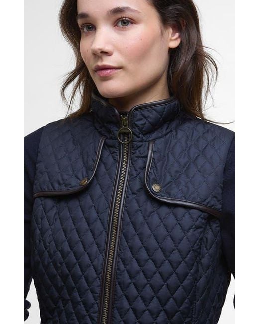 Barbour Blue Dahlia Water Resistant Quilted Vest