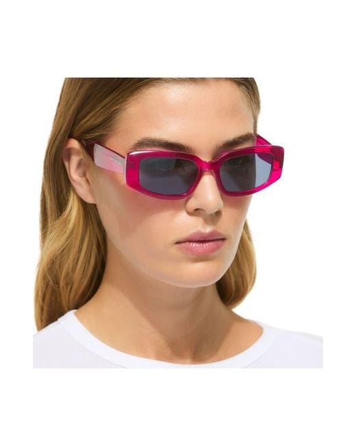 Kurt Geiger Red 54Mm Rectangular Sunglasses