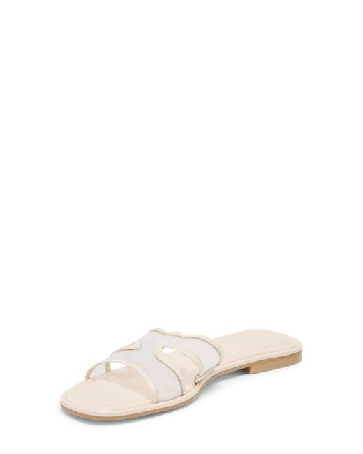 Dolce Vita White Flori Slide Sandal
