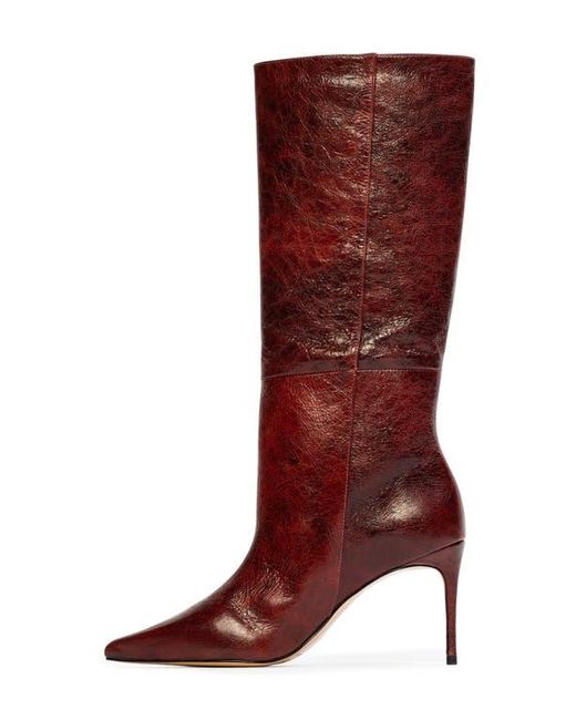 Black Suede Studio Red Friday 80 Pointed Toe Knee High Boot