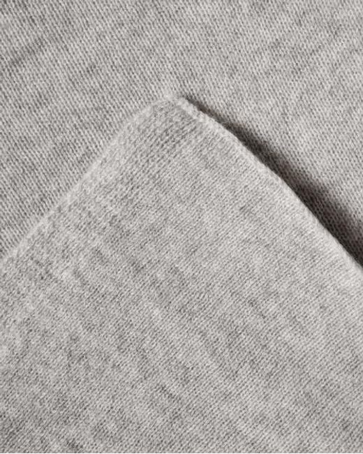 Monticelli Cashmere White Essential Pure Cashmere Poncho