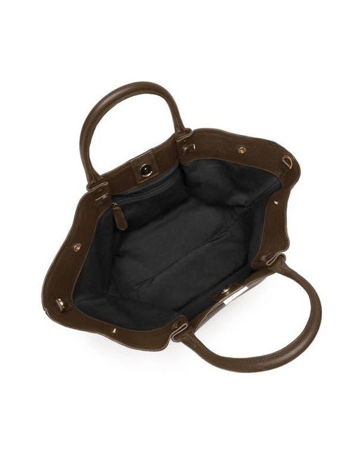 DeMellier London Brown New York Leather East/West Midi Tote
