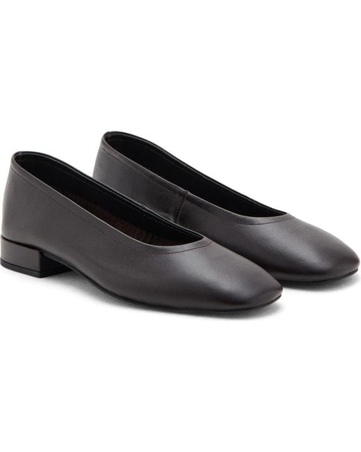 Mango Black Square Toe Pump