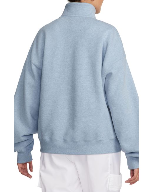 Nike Blue Flight Fleece Quarter Zip Sweatshirt