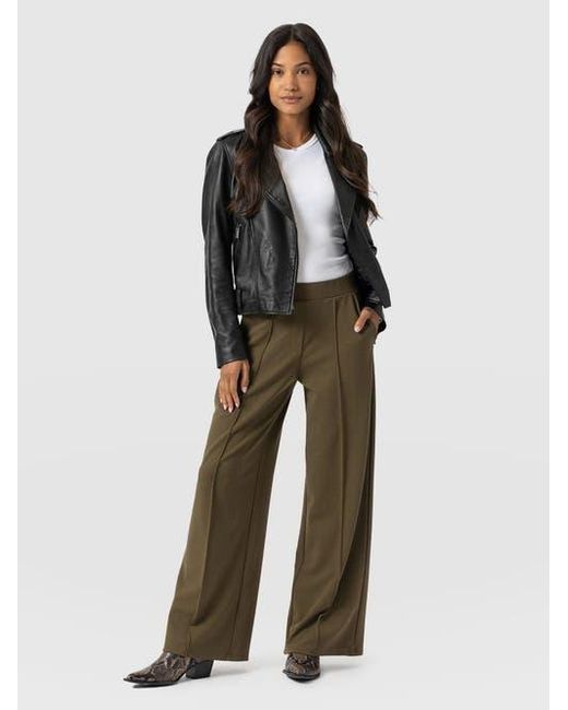 Saint + Sofia Green Keller Wide Leg Pant