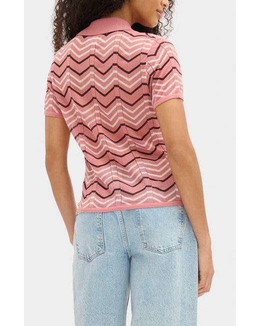 ALIGNE Red Donna Knit Polo