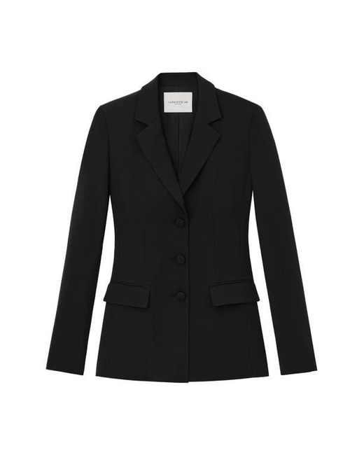 Lafayette 148 New York Black Single Breasted Three Button Blazer