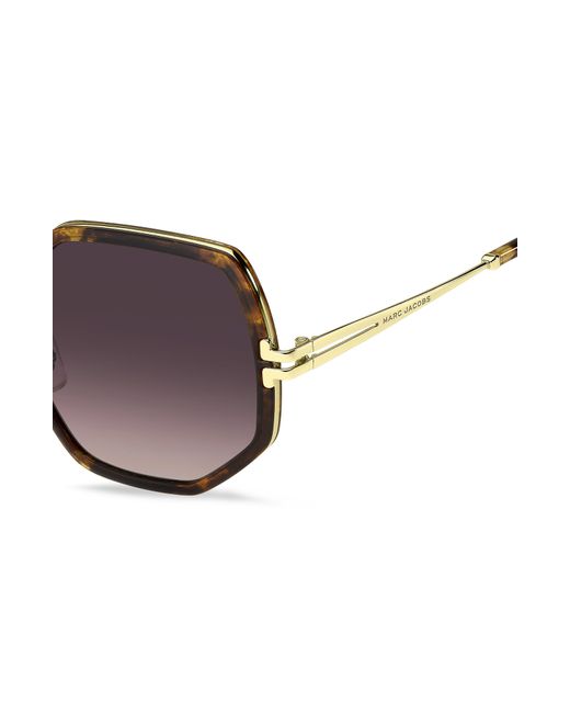 Marc Jacobs Purple 58mm Gradient Angular Sunglasses